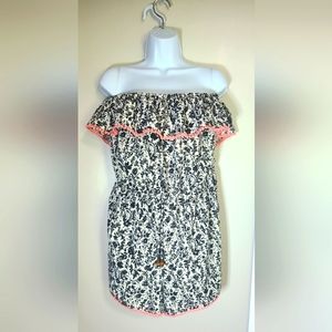 Size‎ XL ROMPER FOR CRUISE black white peach
